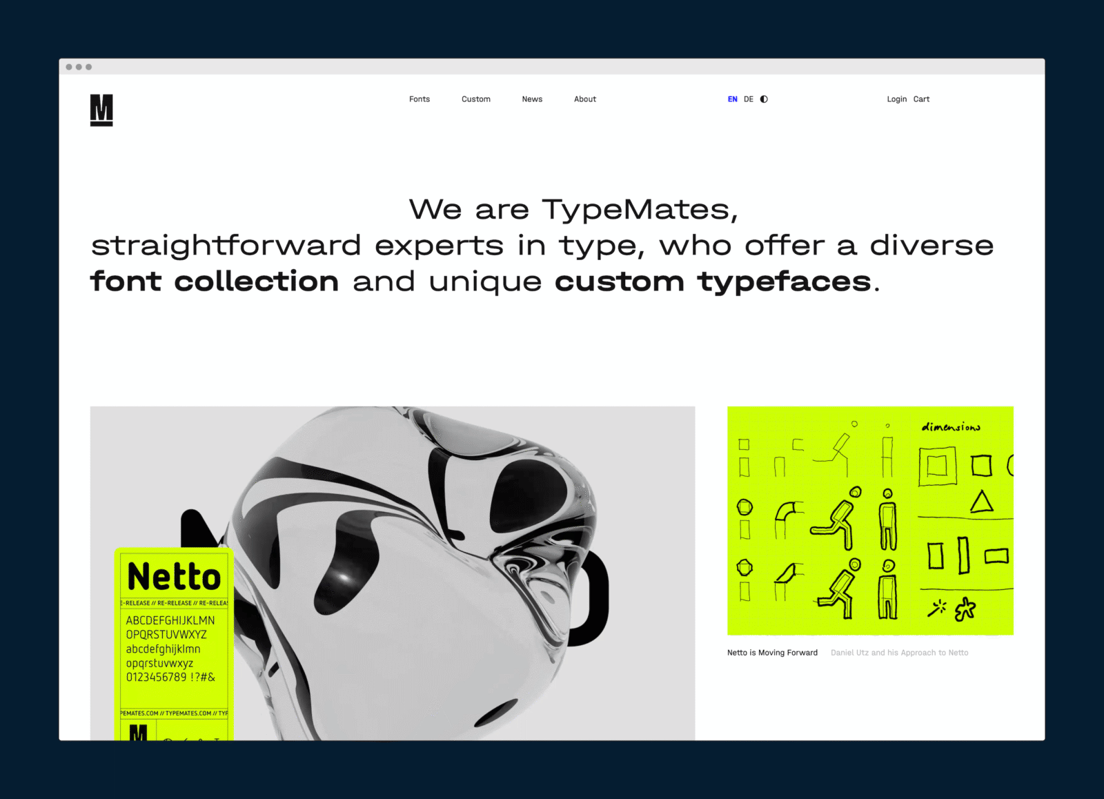 Screenshot of the new TypeMates.com homepage